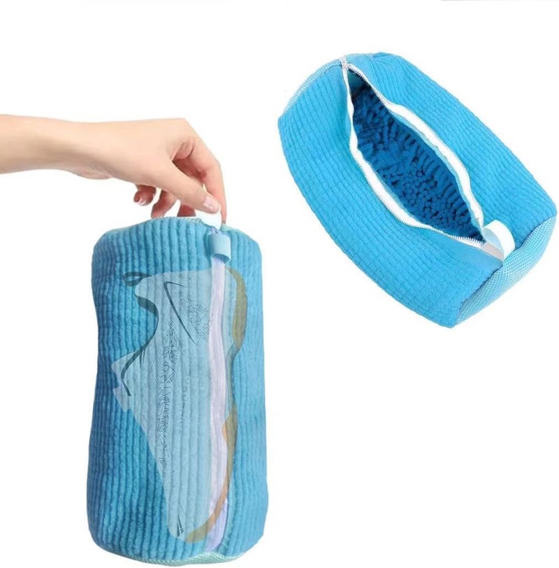 Fachoige Shoe Washing Machine Bag, Shoe Laundry Bags for Washing Machine, 2 Pcs Snkear Shoe Washing Bag, Laundry Shoe Bag for Washer and Dryer, Reusable Shoe Washing Bags (Blue) - Image 2